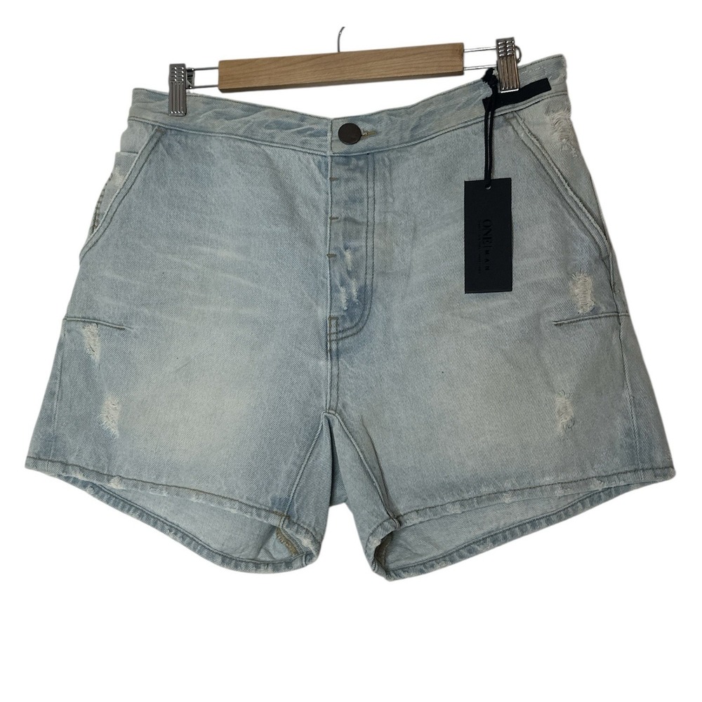 One Teaspoon Jean Shorts Women Size 32 Blue Distressed summer Vacation New‎